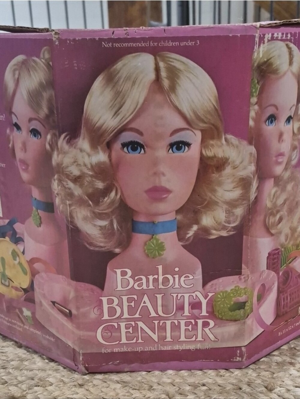 Vintage Mattel Barbie Beauty Center Styling Head Blonde with Accessories 1972